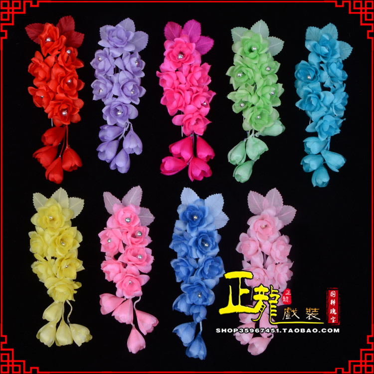 宁波鬓花头饰小花头花 真丝绢花