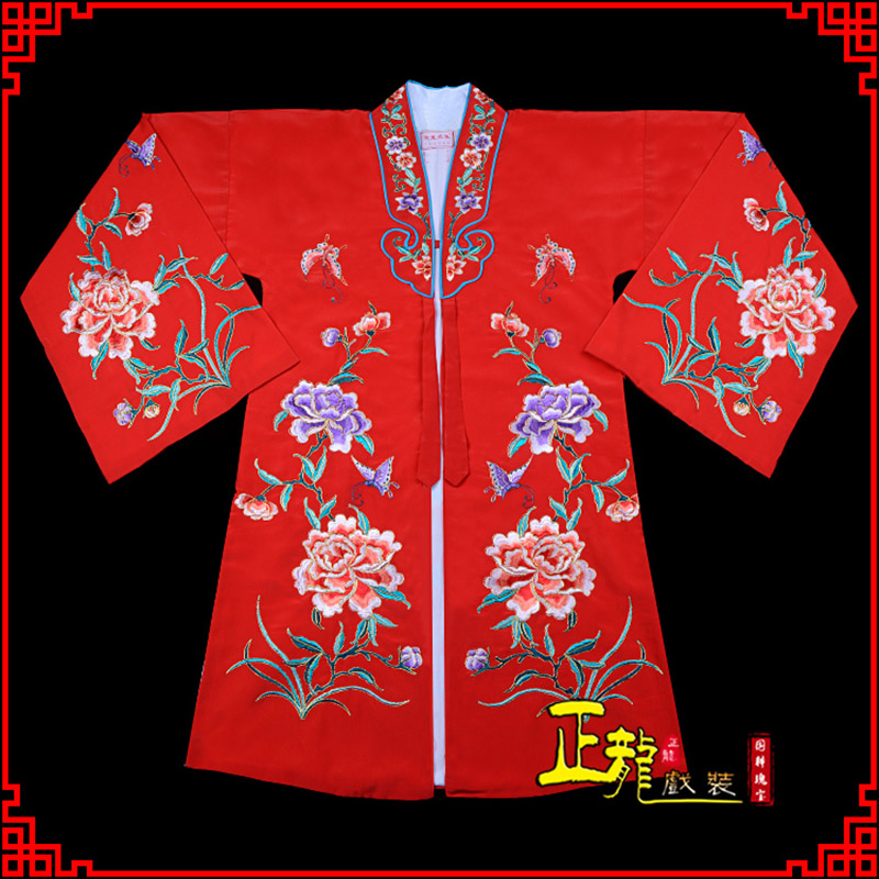宁波青衣花旦戏服 好绉小叶牡丹女披